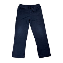 Load image into Gallery viewer, Boys Seed, navy stretch cotton pants, elasticated, Inside leg: 39cm, wash fade, FUC, size 4,  