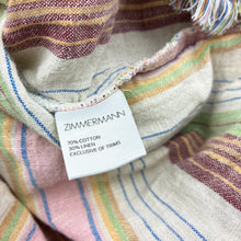 Load image into Gallery viewer, Girls ZIMMERMANN, striped cotton / linen kaftan / beach dress, GUC, size 6, L: 60cm at middle