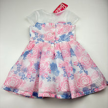 Load image into Gallery viewer, Girls Barbie, lined floral lightweight party dress, NEW, size 2, L: 49cm