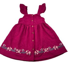 Load image into Gallery viewer, Girls Nutmeg, embroidered corduroy cotton dress, EUC, size 2-3, L: 53cm