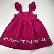 Load image into Gallery viewer, Girls Nutmeg, embroidered corduroy cotton dress, EUC, size 2-3, L: 53cm