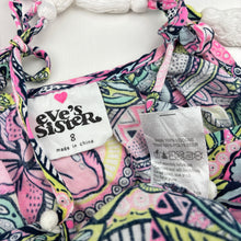 Load image into Gallery viewer, Girls Eve's Sister, colourful lightweight viscose summer dress, GUC, size 8, L: 75cm approx
