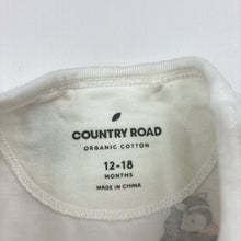 Load image into Gallery viewer, Unisex Country Road, organic cotton blend zip coverall / romper, dogs, EUC, size 1,  