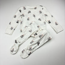 Load image into Gallery viewer, Unisex Country Road, organic cotton blend zip coverall / romper, dogs, EUC, size 1,  