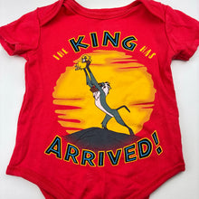 Load image into Gallery viewer, Unisex Disney, Lion King soft cotton bodysuit / romper, EUC, size 00,  