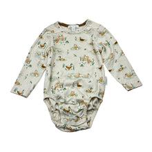 Load image into Gallery viewer, Unisex purebaby, organic cotton bodysuit / romper, ducks, EUC, size 0,  