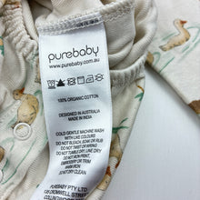 Load image into Gallery viewer, Unisex purebaby, organic cotton bodysuit / romper, ducks, EUC, size 0,  