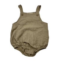 Load image into Gallery viewer, Unisex RABBIT + BEAR, lightweight organic cotton romper, EUC, size 00,  