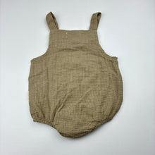Load image into Gallery viewer, Unisex RABBIT + BEAR, lightweight organic cotton romper, EUC, size 00,  