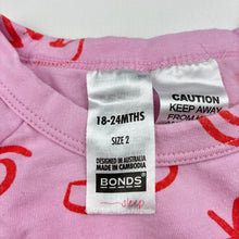 Load image into Gallery viewer, Girls Bonds, stretchy pyjama tee / top, EUC, size 2,  