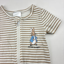 Load image into Gallery viewer, Unisex Beatrix Potter, Peter Rabbit stretchy zip romper, EUC, size 000,  