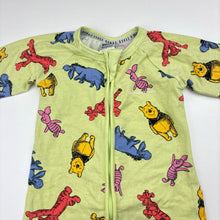 Load image into Gallery viewer, Unisex Bonds, Disney Winnie the Pooh zip wondersuit / zippy / romper, GUC, size 0,  