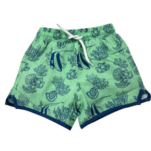 Load image into Gallery viewer, Boys Little Fishy Swim, lined board shorts, elasticated, EUC, size 2,  