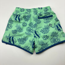 Load image into Gallery viewer, Boys Little Fishy Swim, lined board shorts, elasticated, EUC, size 2,  