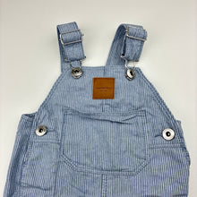 Load image into Gallery viewer, Unisex Country Road, striped cotton overalls / shortalls, EUC, size 00,  