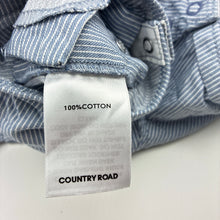Load image into Gallery viewer, Unisex Country Road, striped cotton overalls / shortalls, EUC, size 00,  