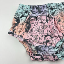 Load image into Gallery viewer, Girls Peter Alexander, Disney Princess bloomers / nappy cover, wash fade &amp; pilling, FUC, size 0,  
