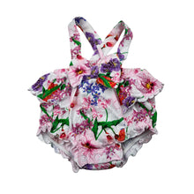 Load image into Gallery viewer, Girls KIDDING AROUND, floral suspender shorts, elasticated, GUC, size 000,  
