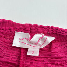 Load image into Gallery viewer, Girls La Sienna Couture, pink textured leggings, elasticated, Inside leg: 30cm, FUC, size 2,  