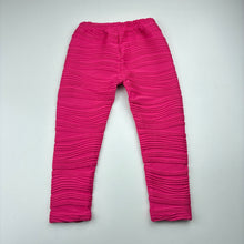 Load image into Gallery viewer, Girls La Sienna Couture, pink textured leggings, elasticated, Inside leg: 30cm, FUC, size 2,  