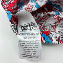 Load image into Gallery viewer, Unisex Peter Alexander, WHERE'S WALLY? lightweight cotton pyjama shorts, EUC, size 00,  
