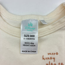 Load image into Gallery viewer, Unisex Disney, Winnie the Pooh cotton bodysuit / romper, EUC, size 000,  