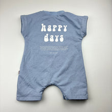 Load image into Gallery viewer, Unisex soll. the label, blue romper, EUC, size 0,  