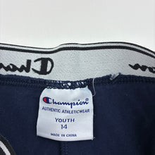 Load image into Gallery viewer, Girls Champion, Authentic navy stretchy sports / activewear shorts, EUC, size 14,  