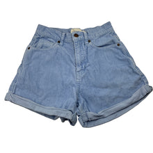 Load image into Gallery viewer, Girls GHANDA, blue corduroy cotton shorts, W: 31cm across, GUC, size 12-13,  