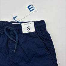 Load image into Gallery viewer, Boys Milkshake, navy lightweight cotton shorts, elasticasted, NEW, size 3,  