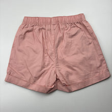 Load image into Gallery viewer, Girls Pekkle, pink lightweight cotton shorts, elasticated, EUC, size 7,  