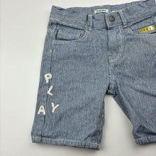 Load image into Gallery viewer, Boys IKKS, striped denim shorts, adjustable, GUC, size 3,  