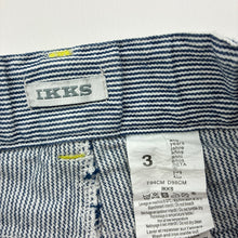 Load image into Gallery viewer, Boys IKKS, striped denim shorts, adjustable, GUC, size 3,  