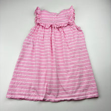Load image into Gallery viewer, Girls Ralph Lauren, pink &amp; white stripe cotton dress, light marks, FUC, size 2, L: 48cm