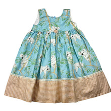 Load image into Gallery viewer, Girls Rudi Patootie, hand made cotton dress, koalas, light mark lower front, FUC, size 2, L: 53cm