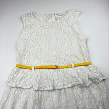 Load image into Gallery viewer, Girls Origami, lined floral lace party / formal dress, GUC, size 16, L: 76cm