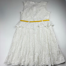 Load image into Gallery viewer, Girls Origami, lined floral lace party / formal dress, GUC, size 16, L: 76cm