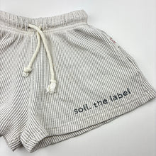 Load image into Gallery viewer, Unisex soll. the label, casual shorts, elasticated, *marks front right leg*, FUC, size 1,  