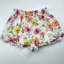 Load image into Gallery viewer, Girls FOREVER NEW, lined floral cotton shorts, elasticated, light mark, FUC, size 5-6,  