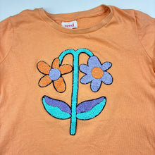 Load image into Gallery viewer, Girls Seed, cotton tee / top, flowers, marks on front, FUC, size 6,  