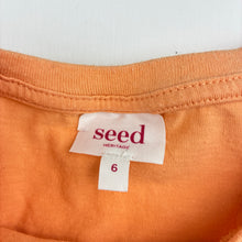Load image into Gallery viewer, Girls Seed, cotton tee / top, flowers, marks on front, FUC, size 6,  