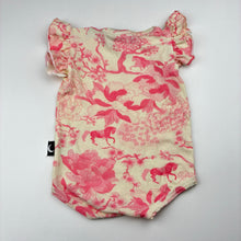 Load image into Gallery viewer, Girls KIP &amp; CO, organic cotton blend romper, small marks, FUC, size 00,  