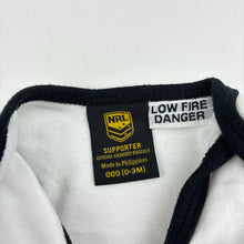 Load image into Gallery viewer, Unisex NRL Supporter, Penrith Panthers cotton bodysuit / romper, EUC, size 000,  