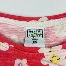 Load image into Gallery viewer, Girls IDENTIC Nature, floral cotton dress, GUC, size 5, L: 55cm