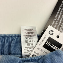 Load image into Gallery viewer, Girls DUNNES STORES, stretch knit denim pants, elasticated, Inside leg: 27.5cm, NEW, size 2,  