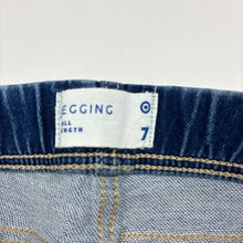 Load image into Gallery viewer, Girls Target, knit stretch denim leggings / jeggings, elasticated, Inside leg 49.5cm, EUC, size 7,  