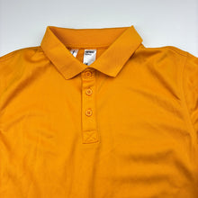 Load image into Gallery viewer, Unisex Anko, gold school polo shirt top, EUC, size 14,  