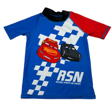 Load image into Gallery viewer, Boys Disney, Cars, short sleeve rashie / swim top, GUC, size 6,  
