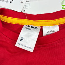 Load image into Gallery viewer, Boys Anko, cotton long sleeve pyjama top, fire engine, NEW, size 2,  