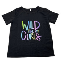 Load image into Gallery viewer, Girls black, stretchy tee / top, GUC, size 5-6,  